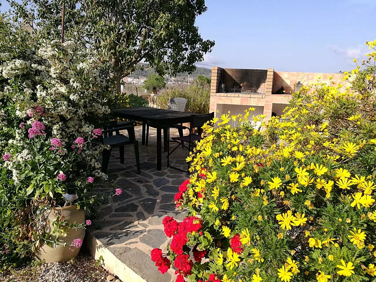 Terraza y jardín · El Corral