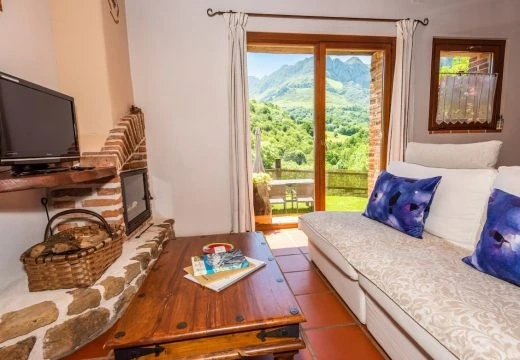Sala de estar de una de las casas · Casa Jascal
