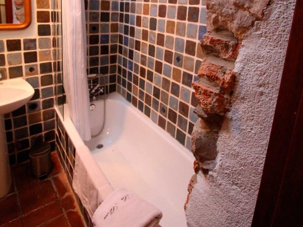 Baño con ducha · Posada La Llosa