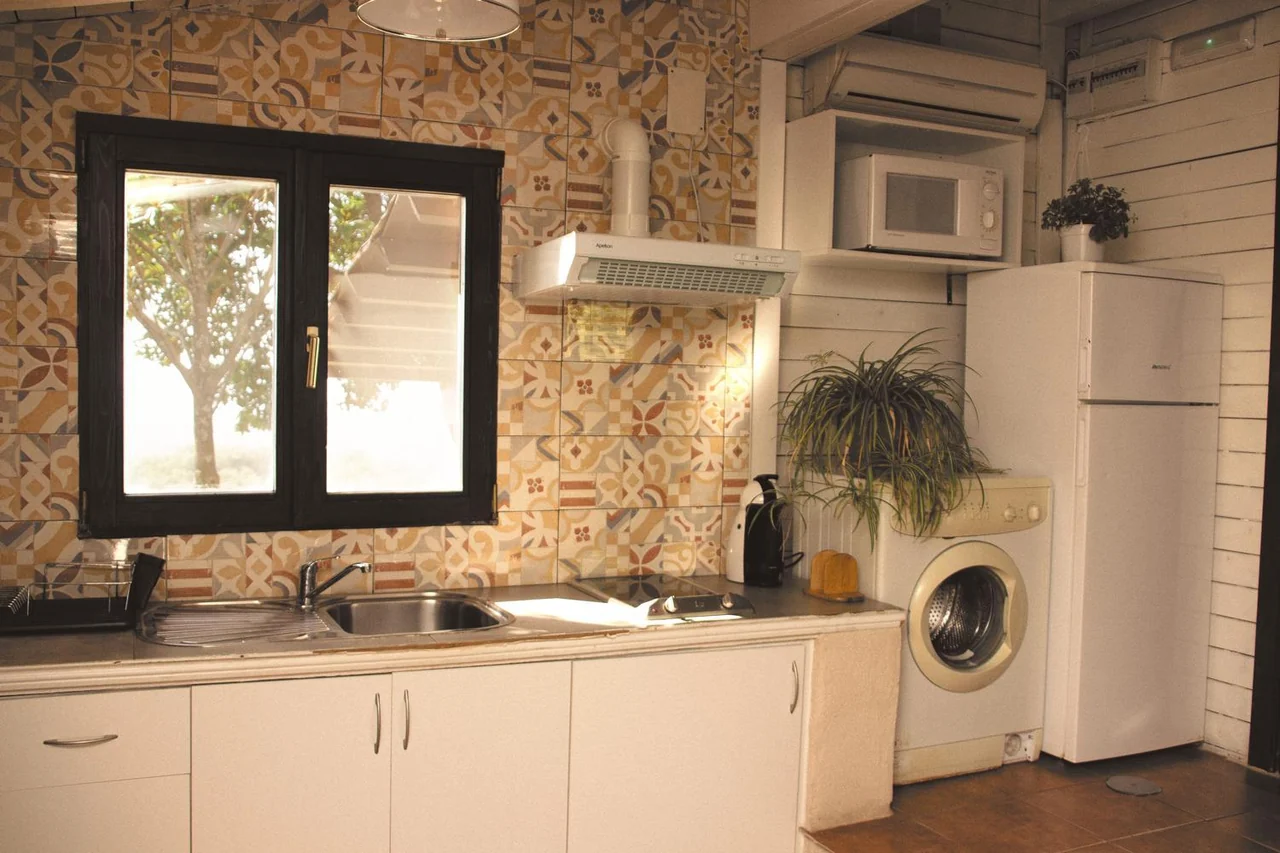 Cocina de la casa de madera · Mirador Los Cotos