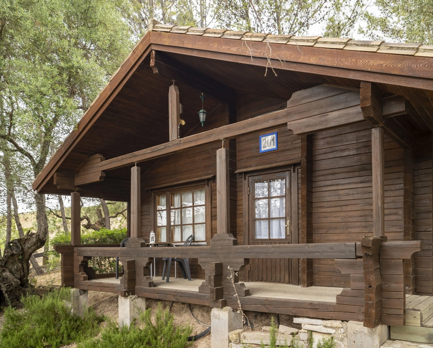 Exterior de la cabaña para cuatro personas · Cortijo Huerta Dorotea