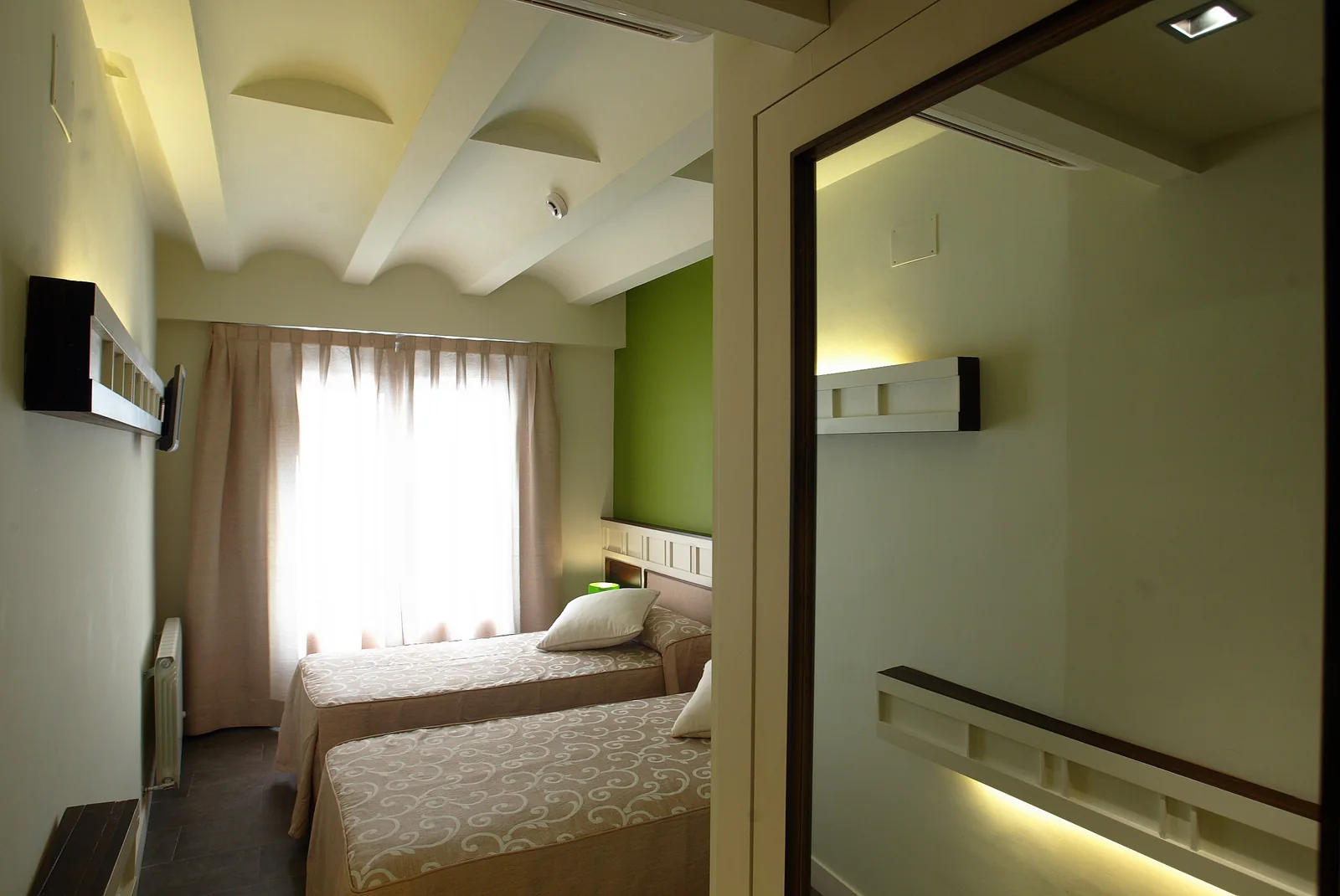 Habitación con dos camas de La Fonda Moreno