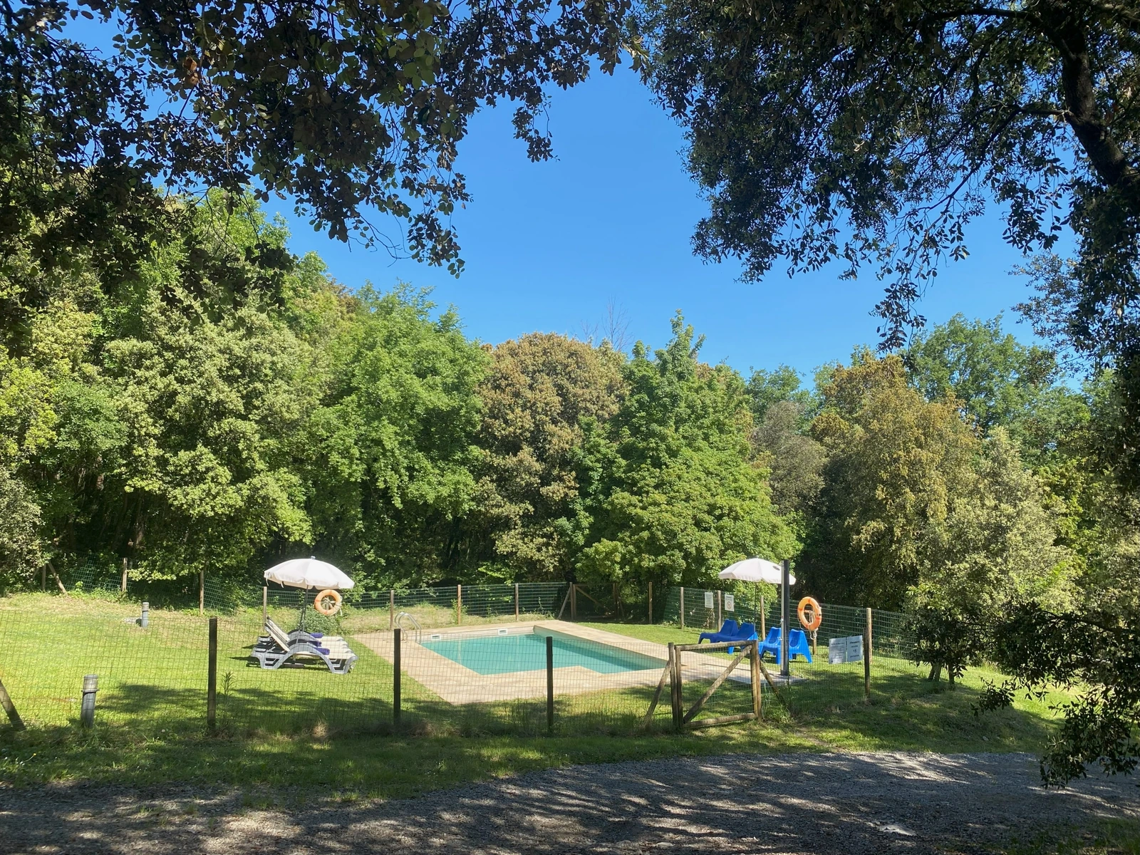 Piscina y jardín compartidos entre El Bosqueró y El Mirador · El Bosqueró