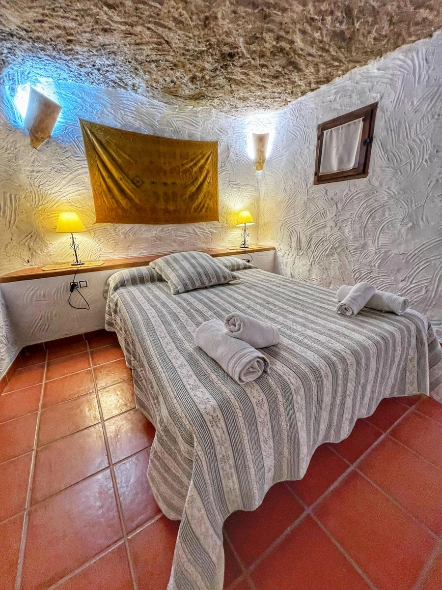 Dormitorio de El Pajar de la Esperanza. · Casas Cueva El Mirador de Galera