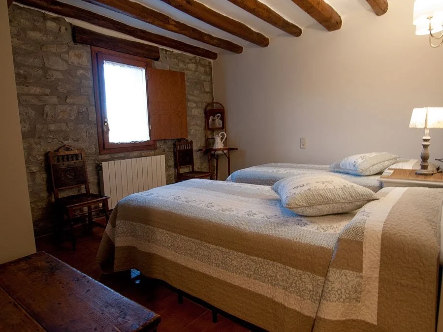 Dormitorio doble del apartamento de Casa Lanau