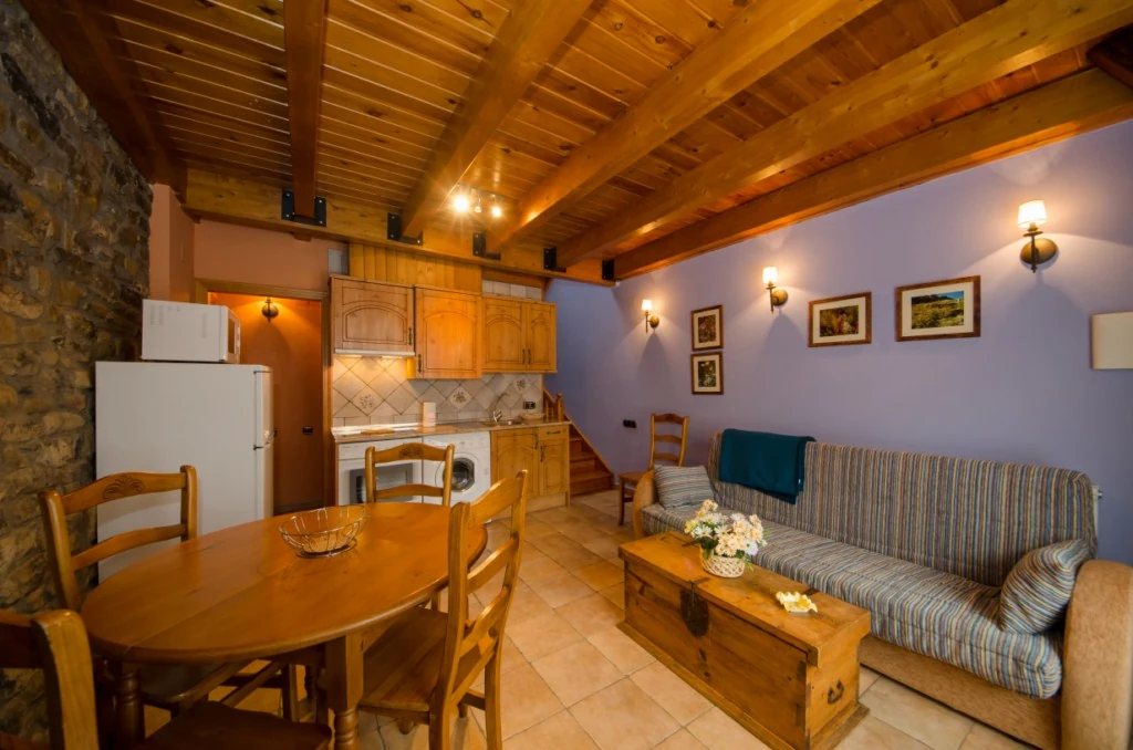 Salón y cocina del apartamento 1