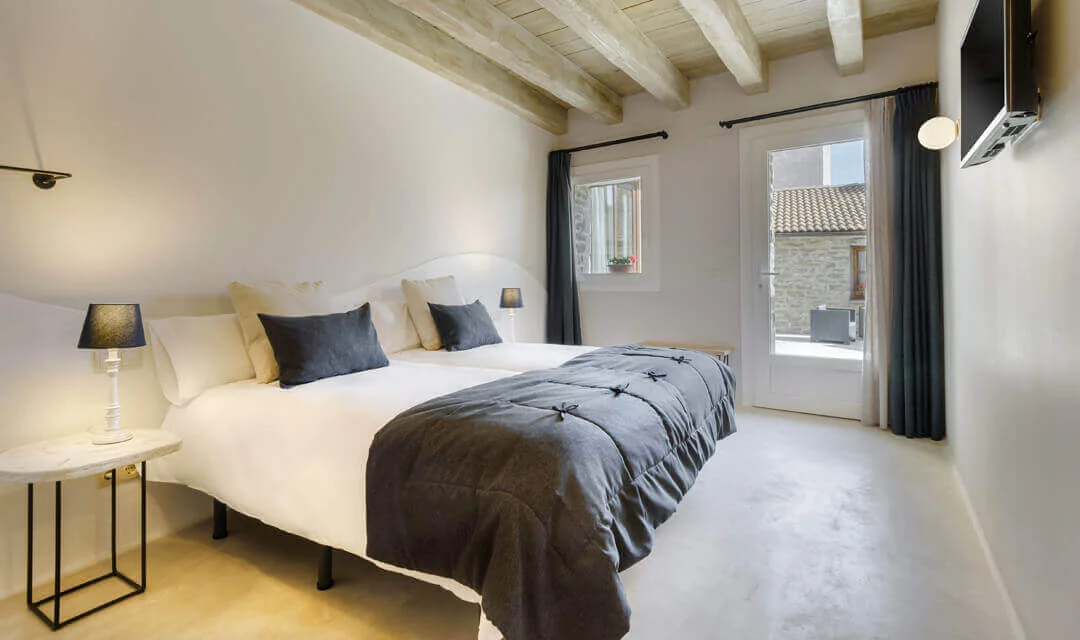 Dormitorio del Apartamento Albarún de Turismo Rural Os Ormos