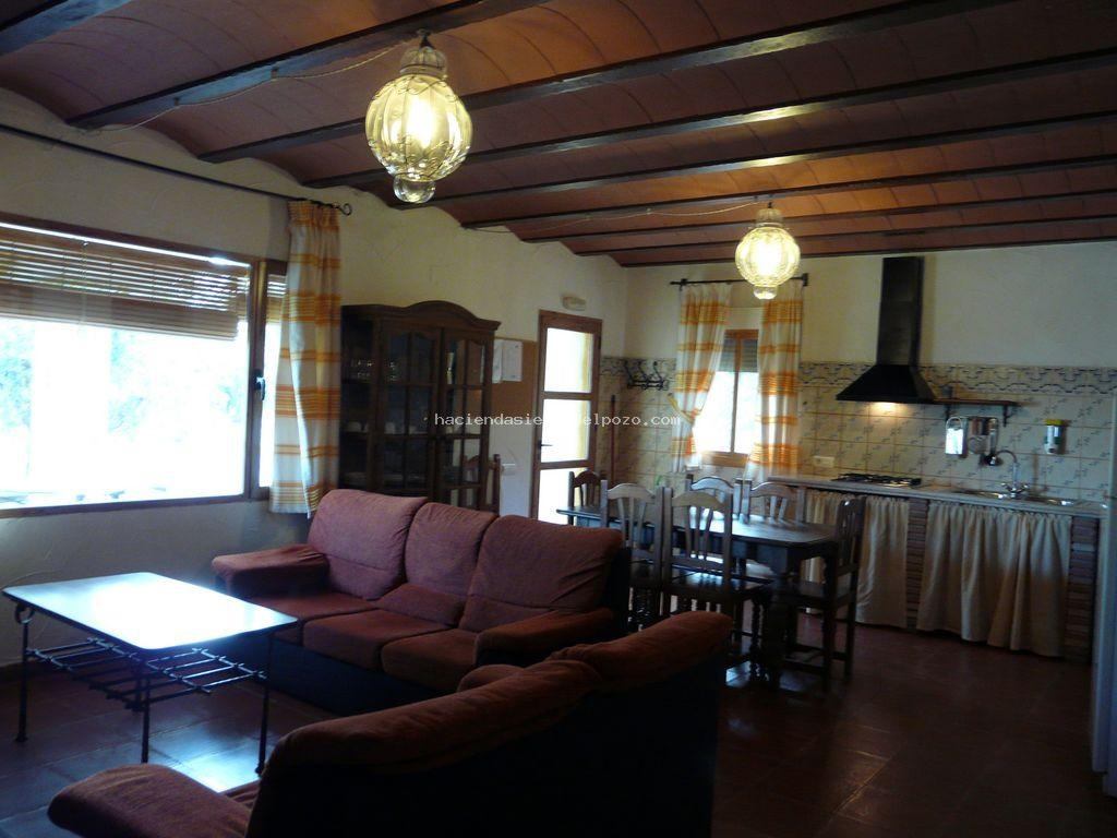 Salón y cocina de Casa Filigrana
