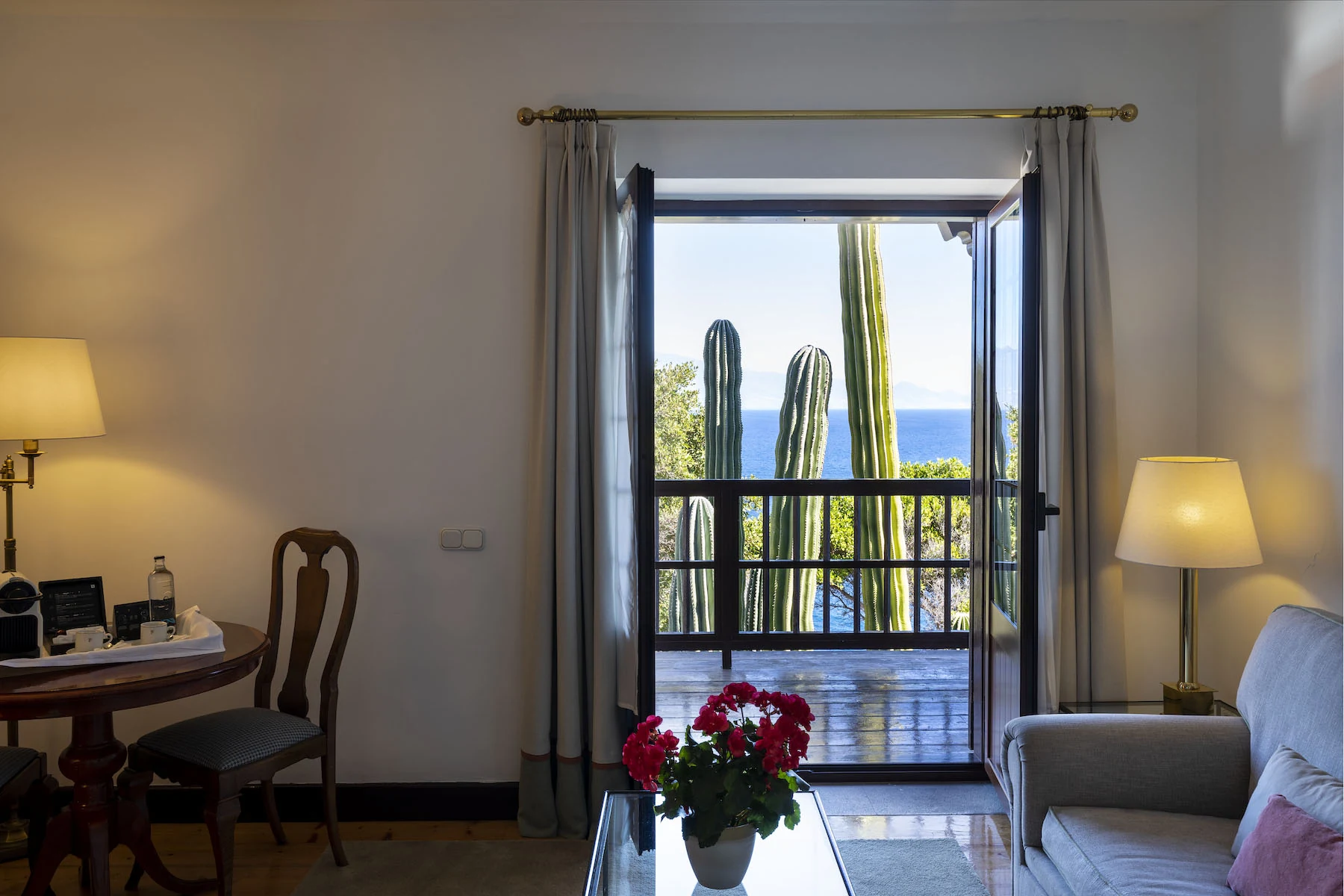 Habitación con vistas al mar en el Parador de La Gomera