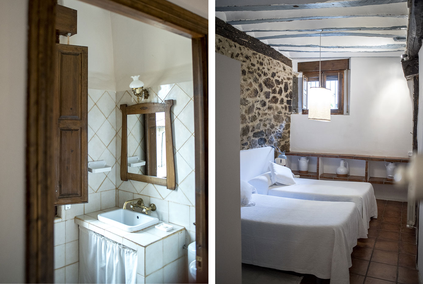 Dormitorio de Casa del Viejo Ayuntamiento con baño