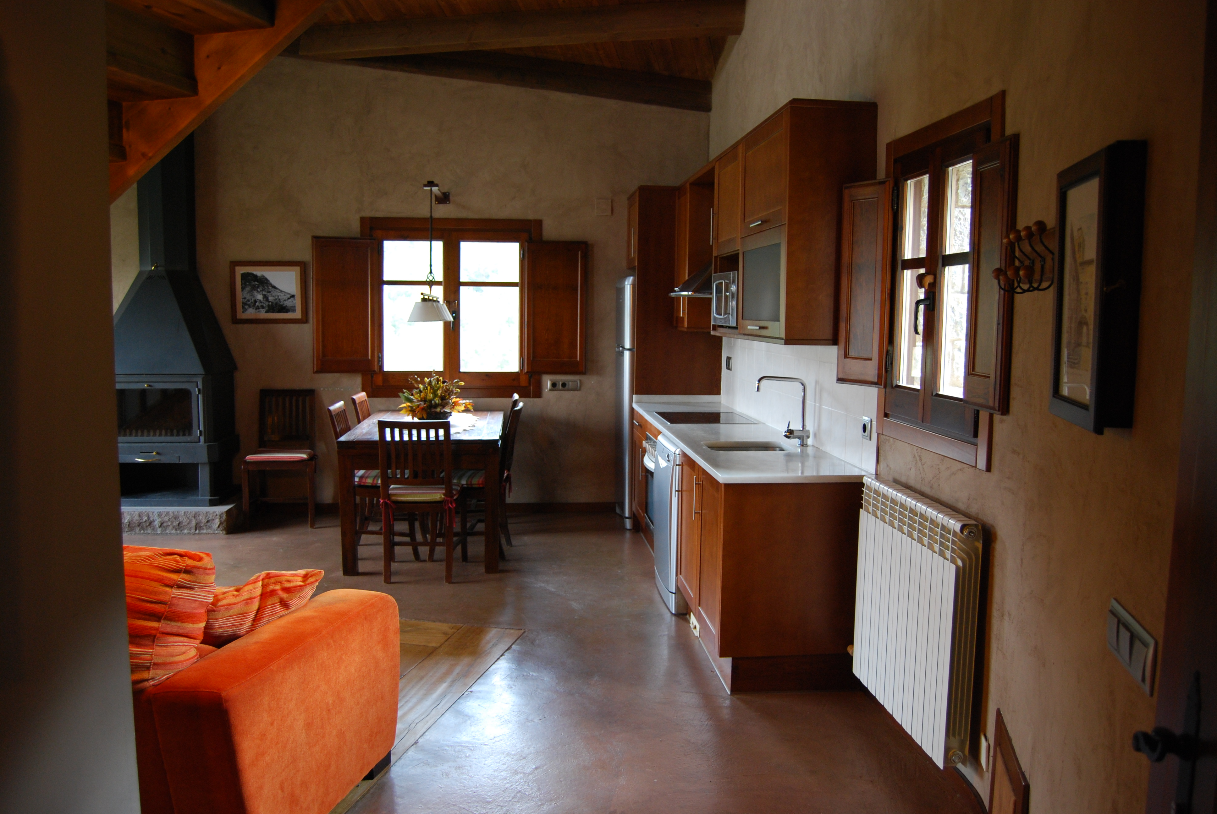 Salón y cocina de Cal Martí