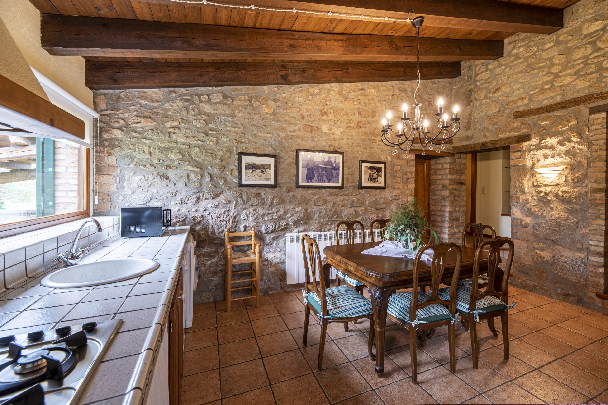 Cocina y comedor de El Cobert del Carro