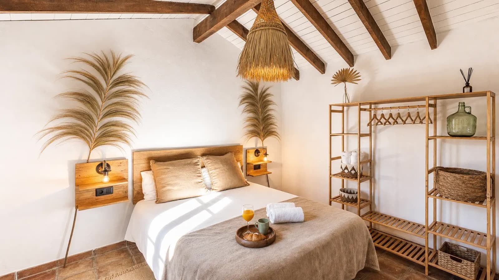 Dormitorio de un cottage de Finca Cantueso