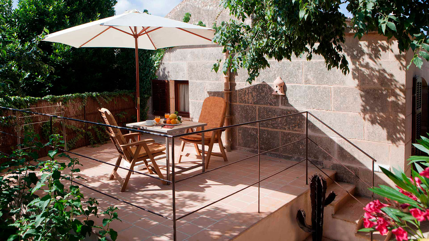 Terraza privada de una habitación