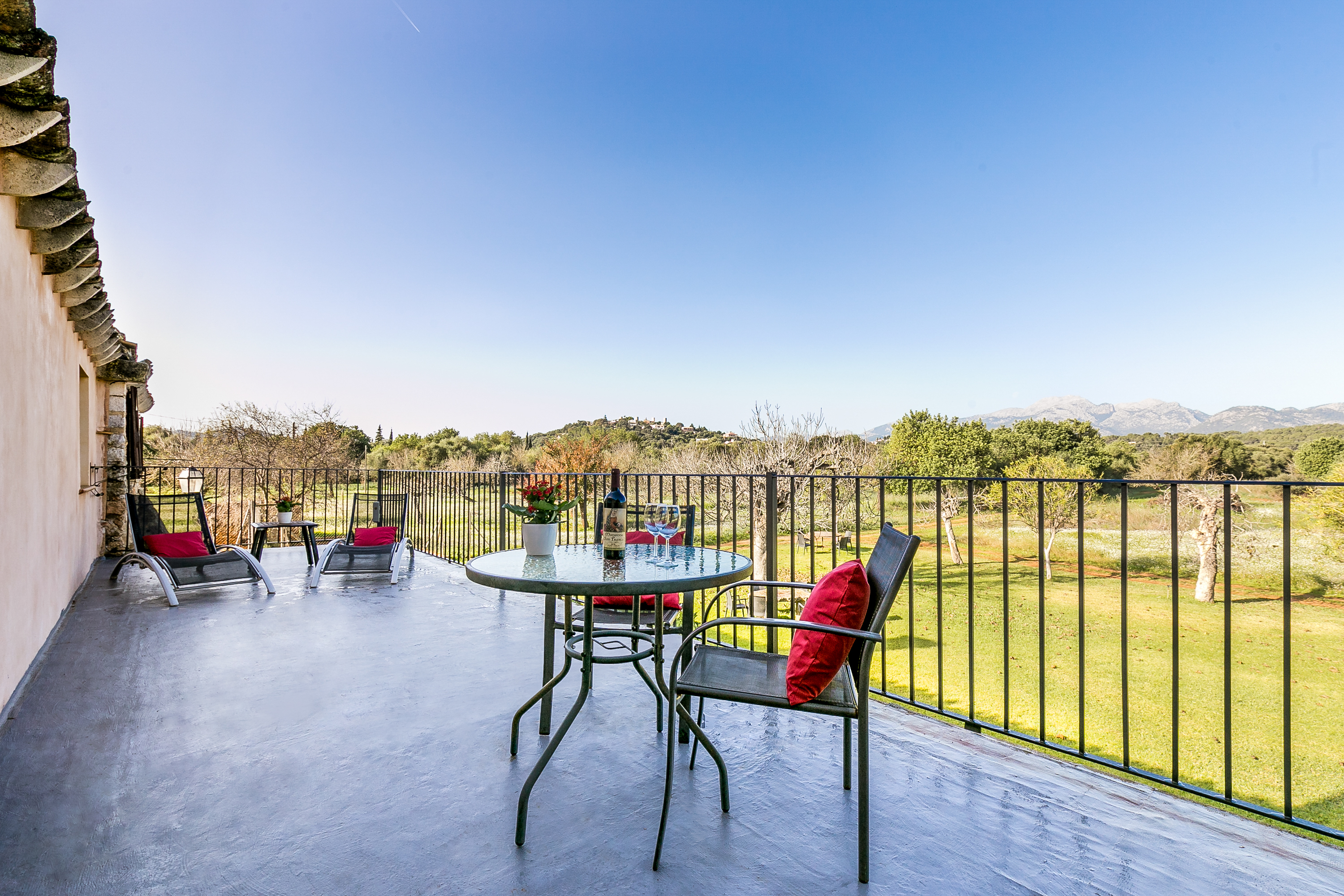 Terraza con vistas al campo