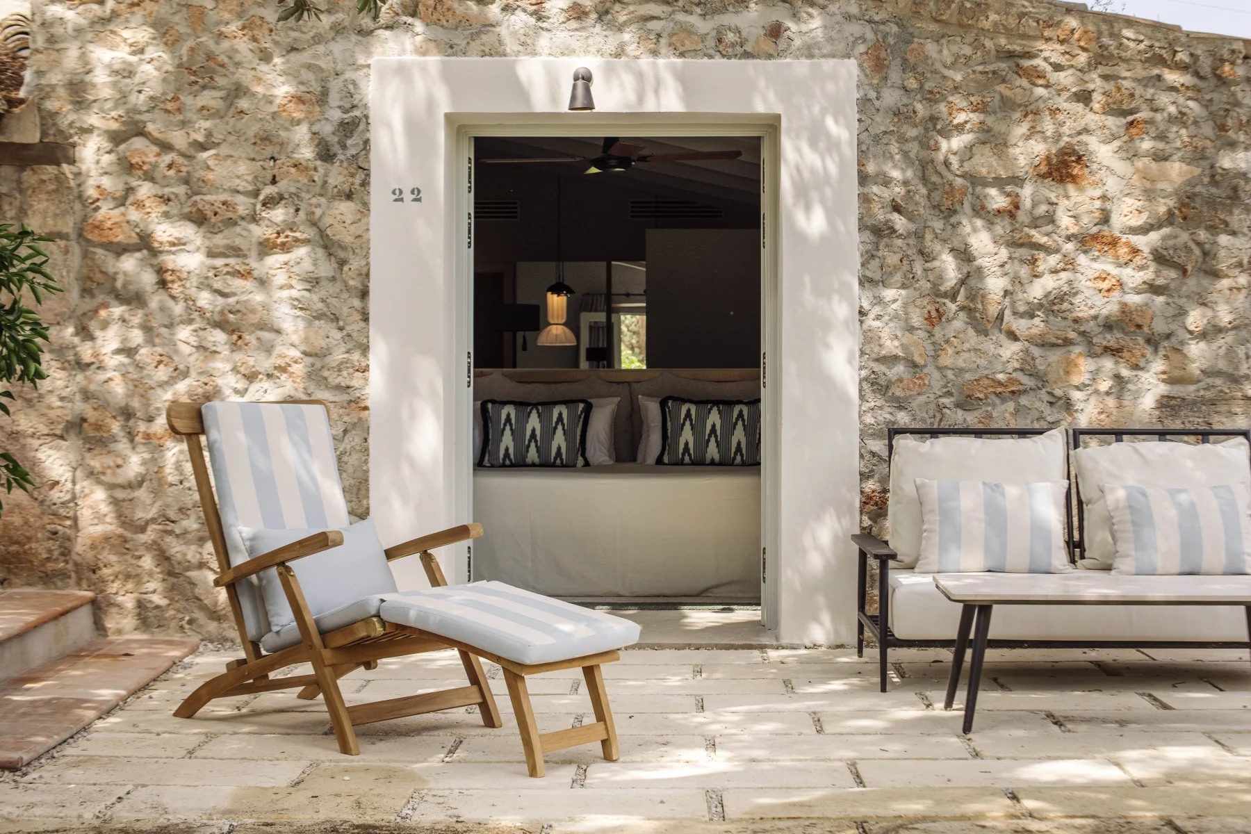 Patio de piedra de Hotel Son Xotano