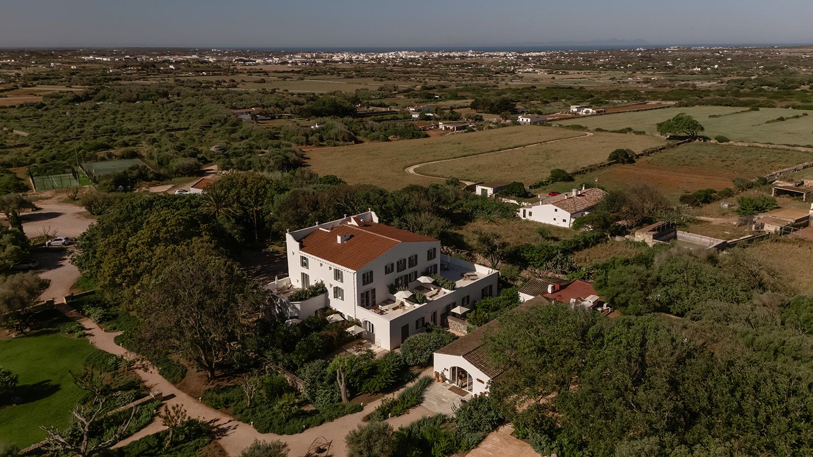 Vista aérea de la finca