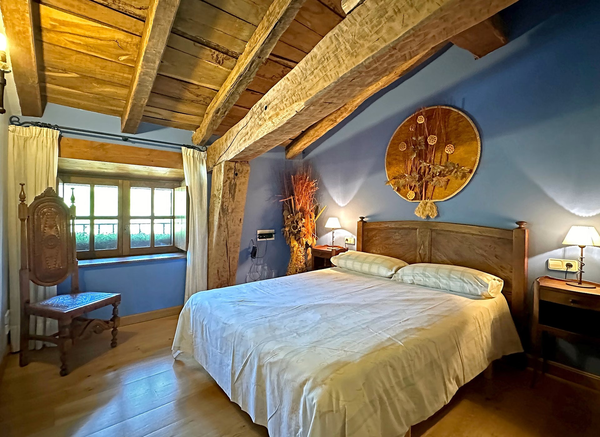 Dormitorio azul de Casa Rural Etxeberria