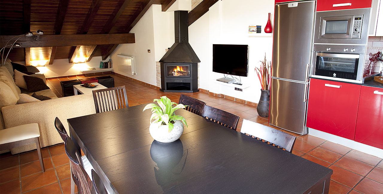 Salón con chimenea de Urederra I