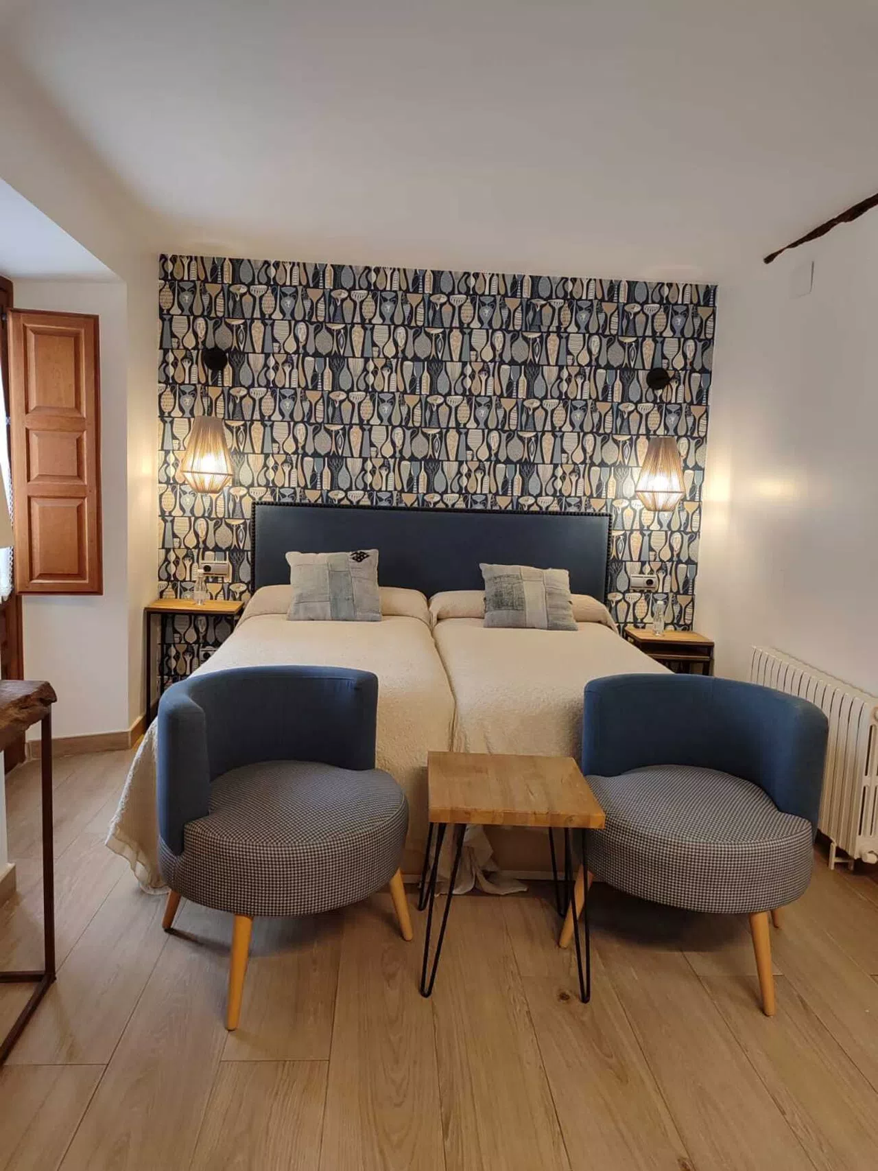 Dormitorio del Hostal El Resbalón en Cervera de Pisuerga