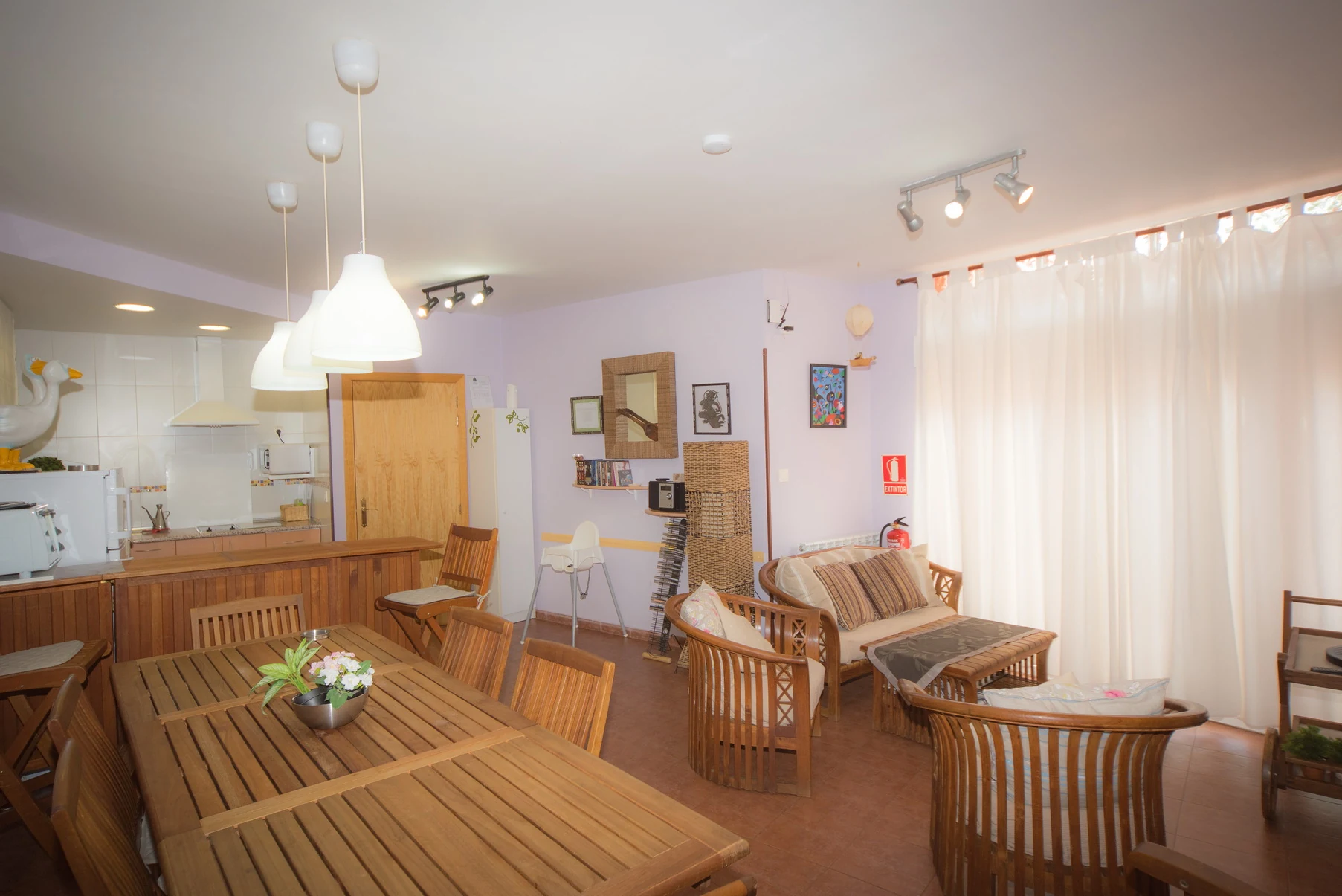 Salón, comedor y cocina de Casa Guadalupe II
